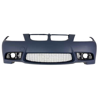 Предна броня за BMW E90 (2005-2008) - М3 дизайн с отвори за халогени, без парктроник - висококачествен продукт за автомобил