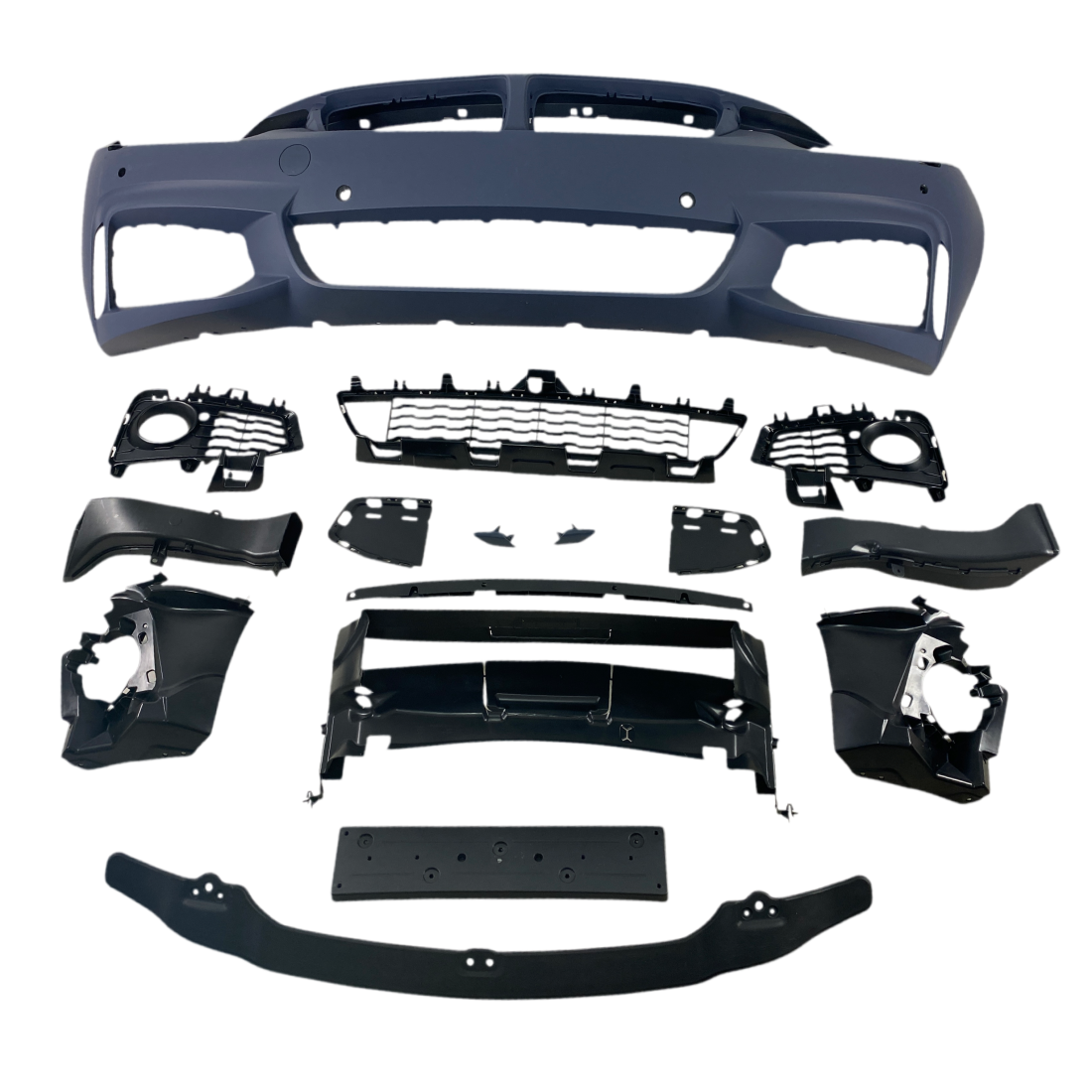 Предна броня за BMW F32 / F36 (2013-2020) - M-Tech дизайн с отвори за халогени и парктроник - висококачествен продукт за автомобил