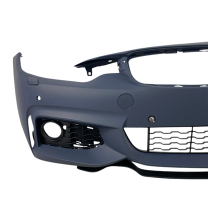 Предна броня за BMW F32 / F36 (2013-2020) - M-Tech дизайн с отвори за халогени и парктроник - висококачествен продукт за автомобил