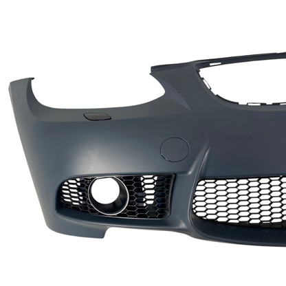 Предна броня за BMW E92 (2006-2009) - M3 дизайн с отвори за халогени, без парктроник - висококачествен продукт за автомобил
