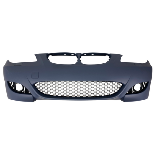 Предна броня за BMW E60 / E61 sedan / combi - M5 дизайн с отвори за халогени, грундирана - висококачествен продукт за автомобил