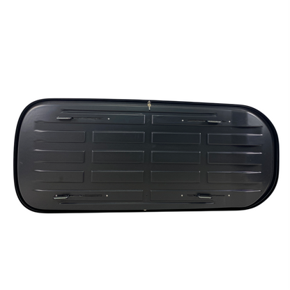 Автобокс Junior Altro 185x80x41cm с 70 mm крепежи, с двустранно отваряне с ключ, 460 литра - тъмносив гланц - висококачествен продукт за автомобил