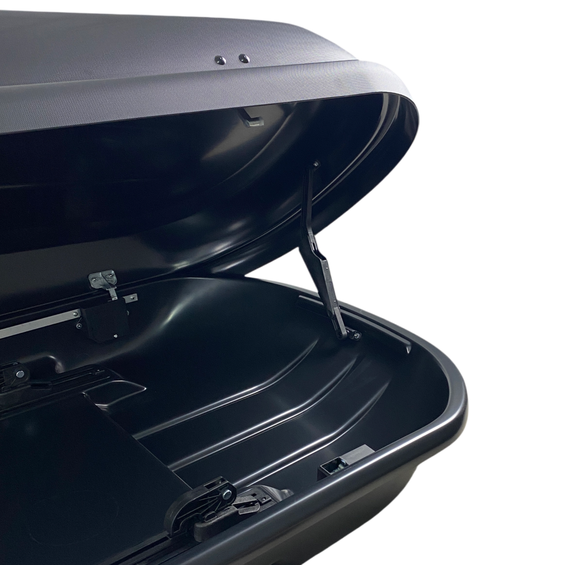 Автобокс Junior Xtreme 2 195x78x39cm с 85 mm крепежи,с двустранно отваряне с ключ, 450 литра - черен - висококачествен продукт за автомобил