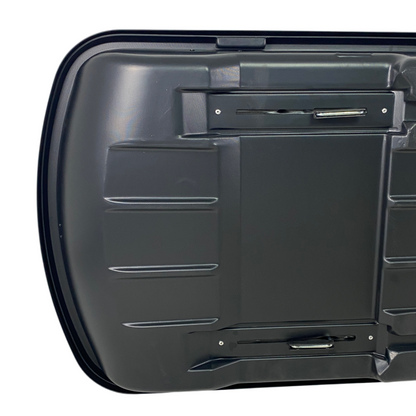 Автобокс Junior Xtreme 2 195x78x39cm с 85 mm крепежи,с двустранно отваряне с ключ, 450 литра - черен - висококачествен продукт за автомобил