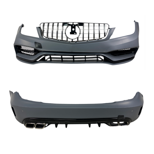 Боди кит за Mercedes C-Class W204 (2011-2013) конверсия към W205 - AMG - висококачествен продукт за автомобил
