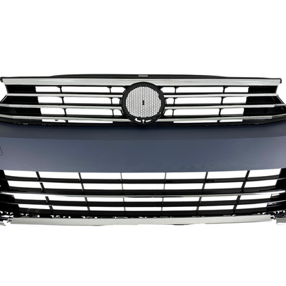 Предна броня за VW Passat B8 (2014+) - R дизайн с черна решетка - висококачествен продукт за автомобил