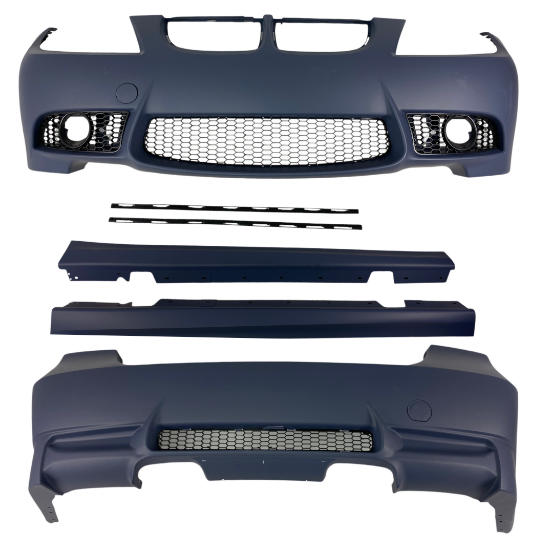 Body Kit М3-пакет за BMW E90 седан (2005-2008) - M3 с отвори за халогени - висококачествен продукт за автомобил