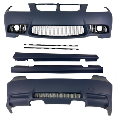 Body Kit М3-пакет за BMW E90 седан (2005-2008) - M3 с отвори за халогени - висококачествен продукт за автомобил