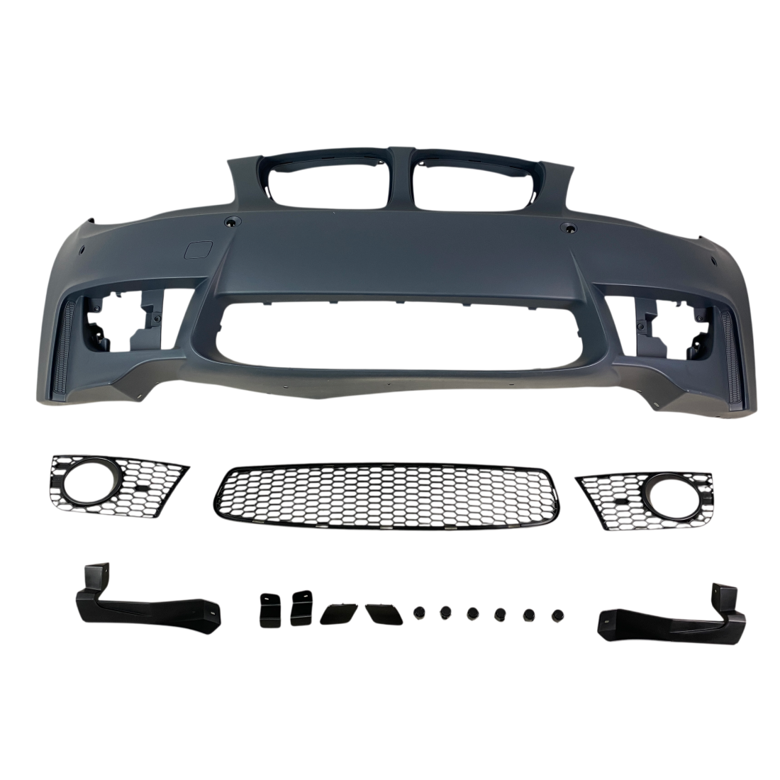 Предна броня за BMW E81 / E87 (2004-2011) - M1 look с отвори за халогени - висококачествен продукт за автомобил