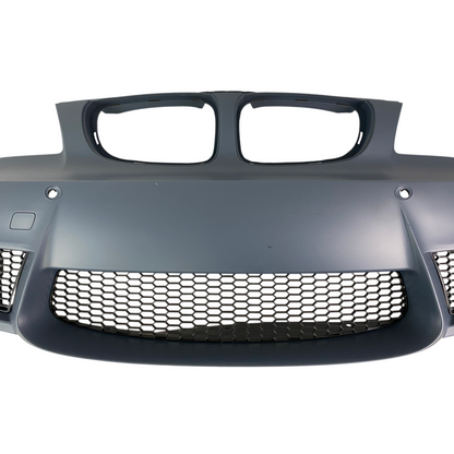Предна броня за BMW E81 / E87 (2004-2011) - M1 look с отвори за халогени - висококачествен продукт за автомобил