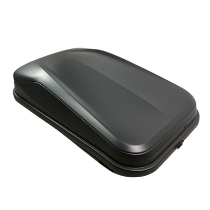 Автобокс Junior Easy 145x94x40cm с 85 mm крепежи, с ключ, 420 литра - черен - висококачествен продукт за автомобил